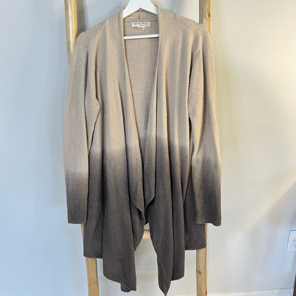 Barefoot Dreams bamboo chic lite ombré oversize cardigan sweater L/XL